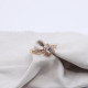 Inel perla si frunza placat cu aur 18k cu Cristale Zirconia